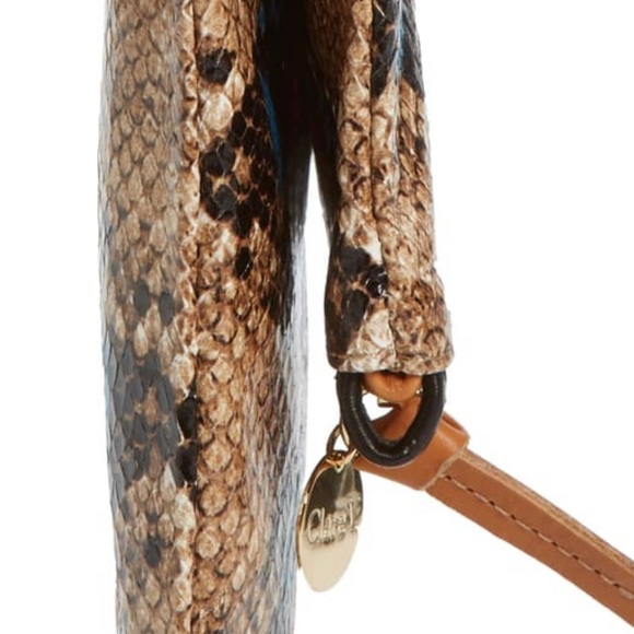 Clare V snake embossed fold-over clutch - Picture 5 of 9